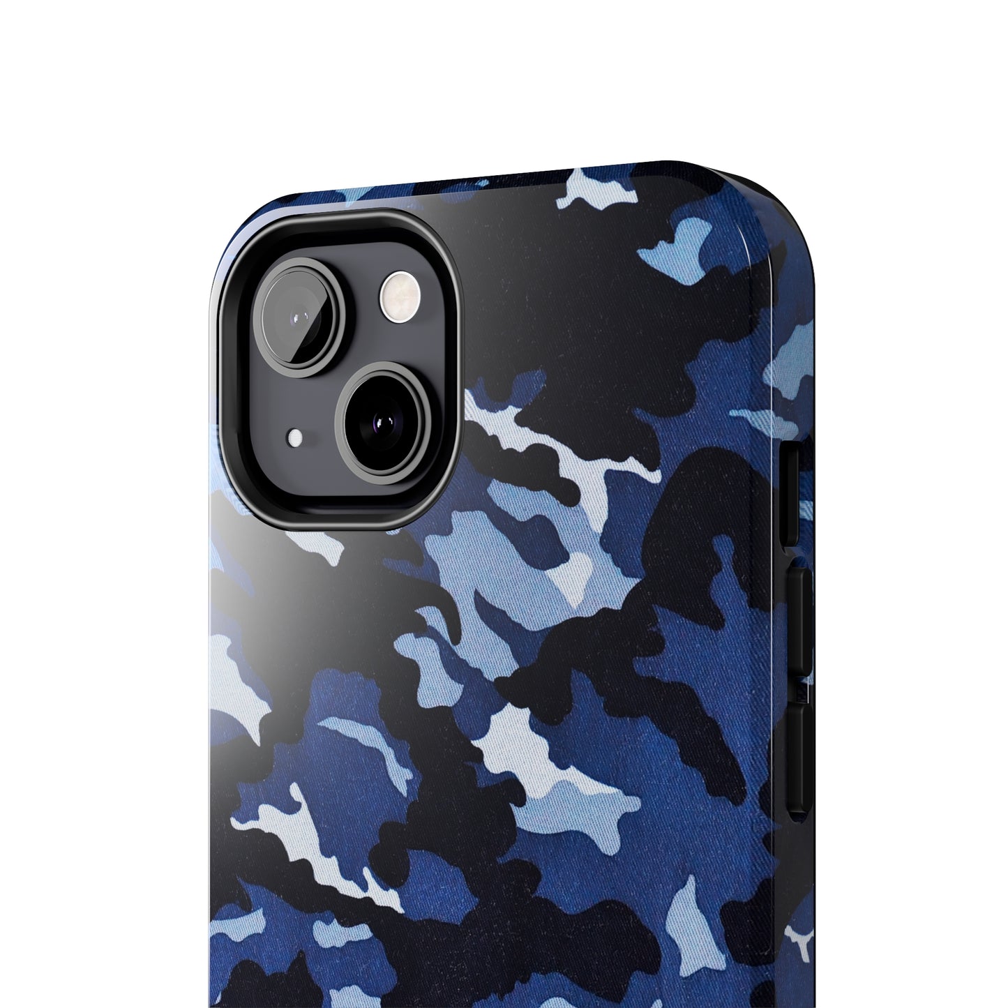 Deep Sea Concealment: Navy Blue Camouflage Iphone Tough Phone Case