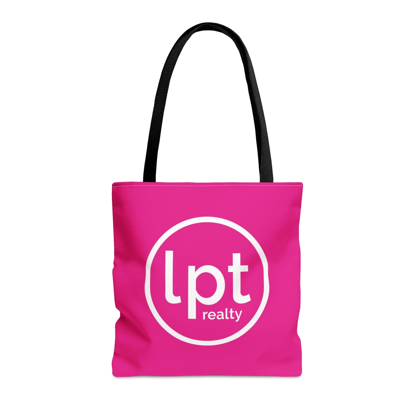 LPT Realty Logo White on Pink  - Canvas Tote 3 Sizes