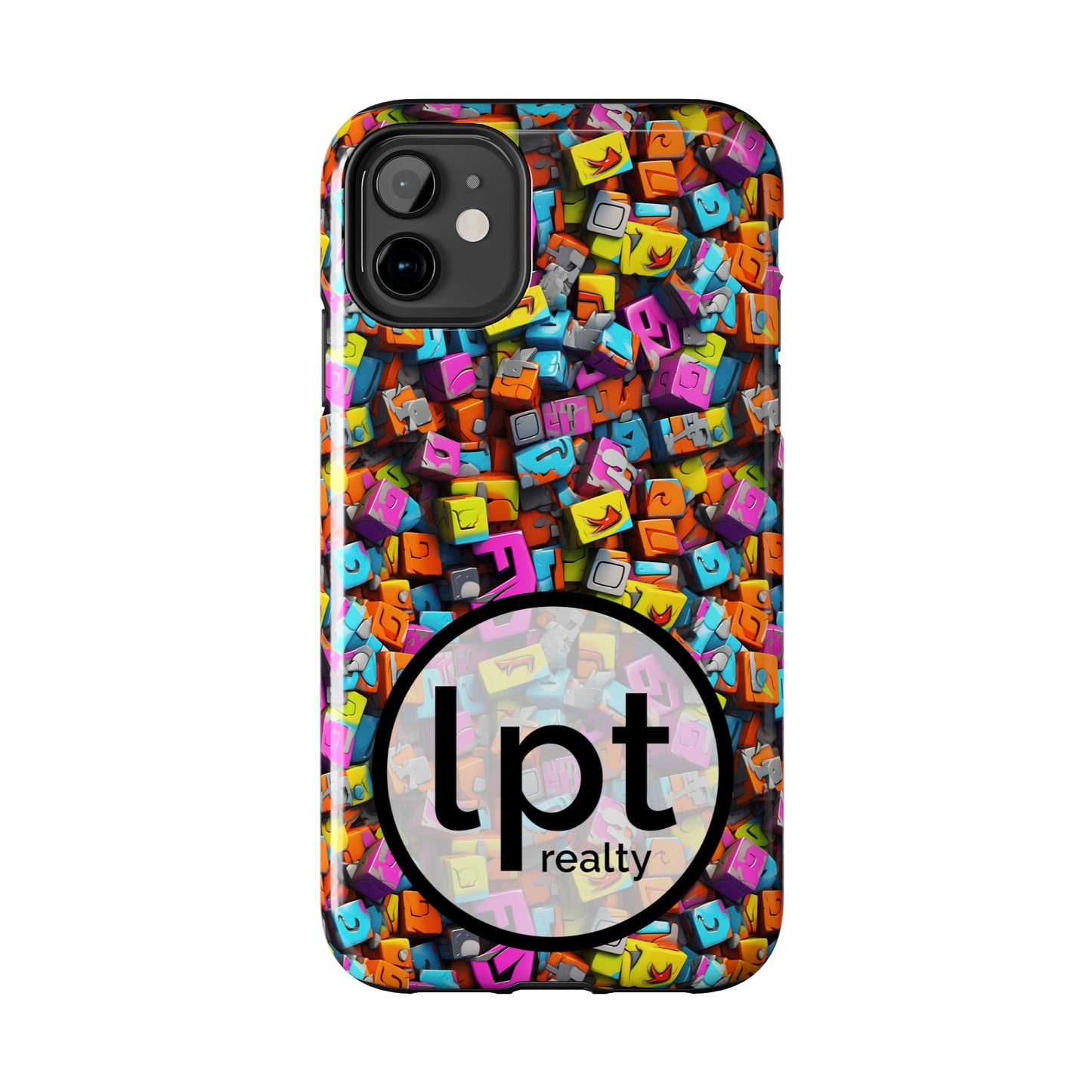 LPT Realty Logo -  3D Abstract Colorful Block Design Iphone Tough Phone Case