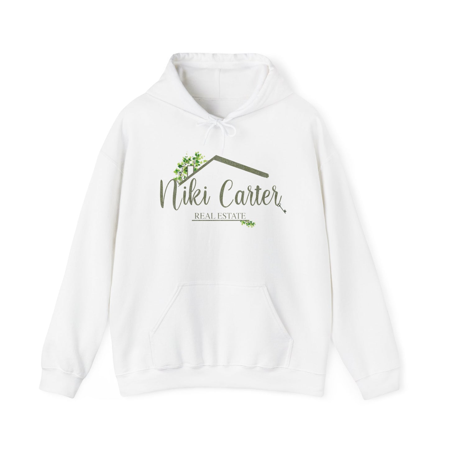 Niki Carter Olive Sparkle Logo, LPT on Back  - Hooded Sweatshirt S-5XL