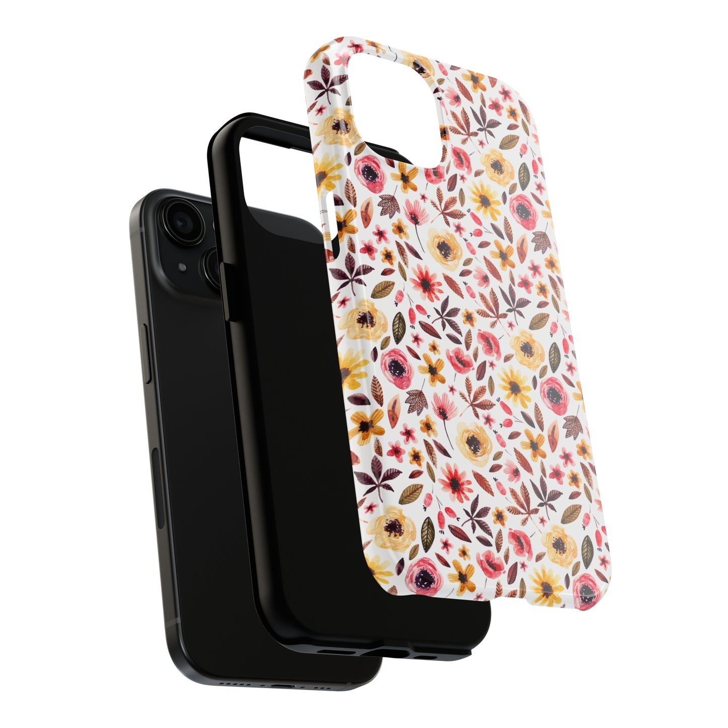 Pink & Yellow Spring Flowers Iphone Tough Phone Case