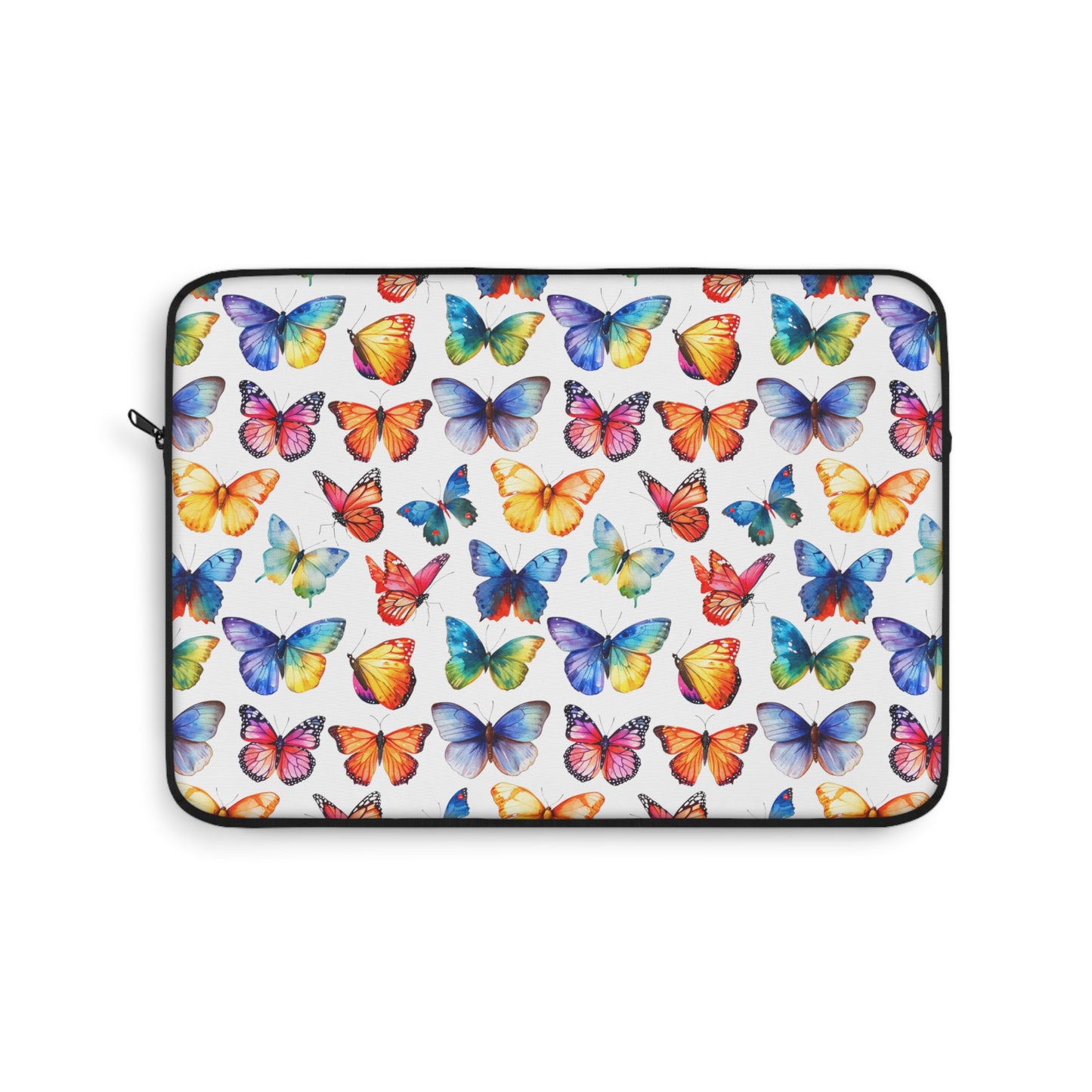 Rainbow Whirl: Butterflies in a Burst of Vibrant Colors Laptop or Ipad Protective Sleeve 3 Sizes Available