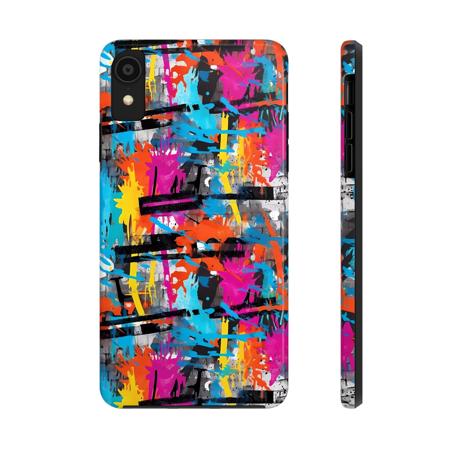 Rainbow Color Abstract Graffiti Design Iphone Tough Phone Case