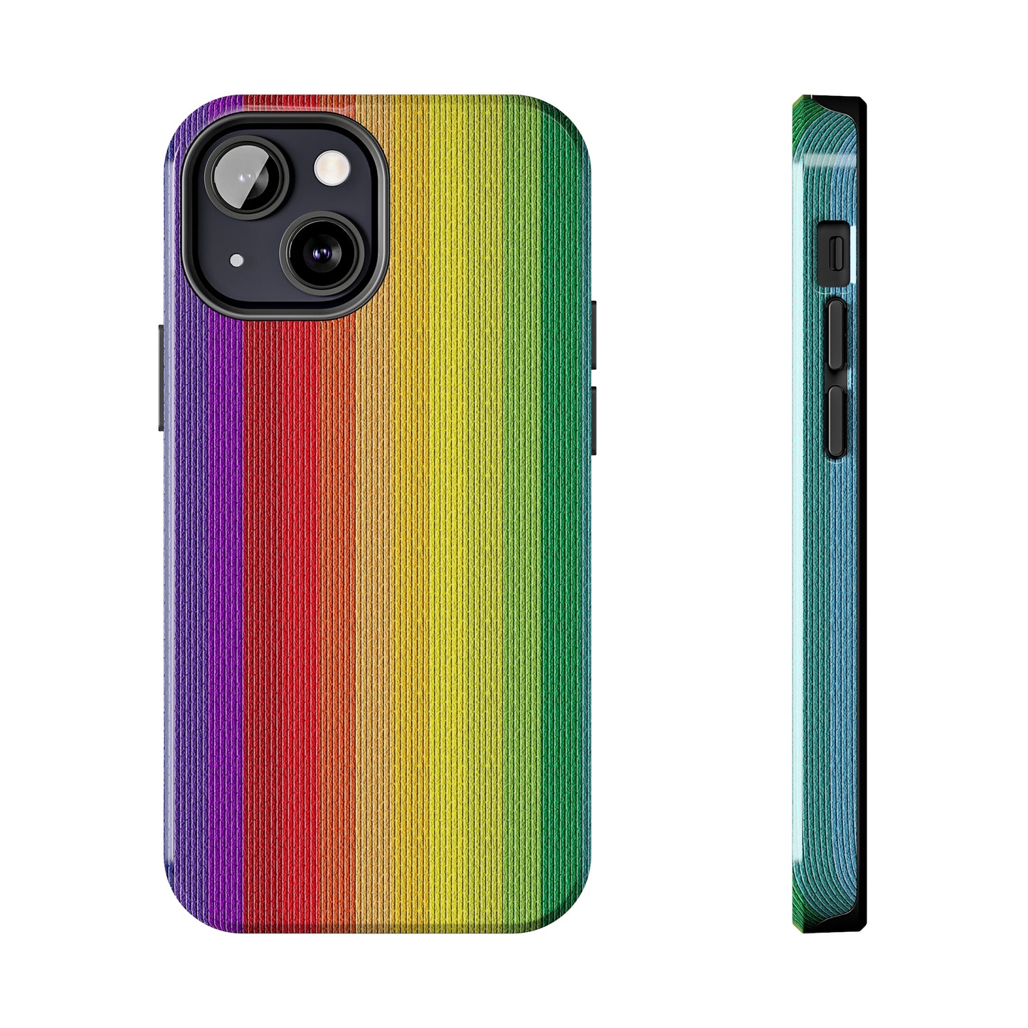 Rainbow Stripe Design Iphone Tough Phone Case