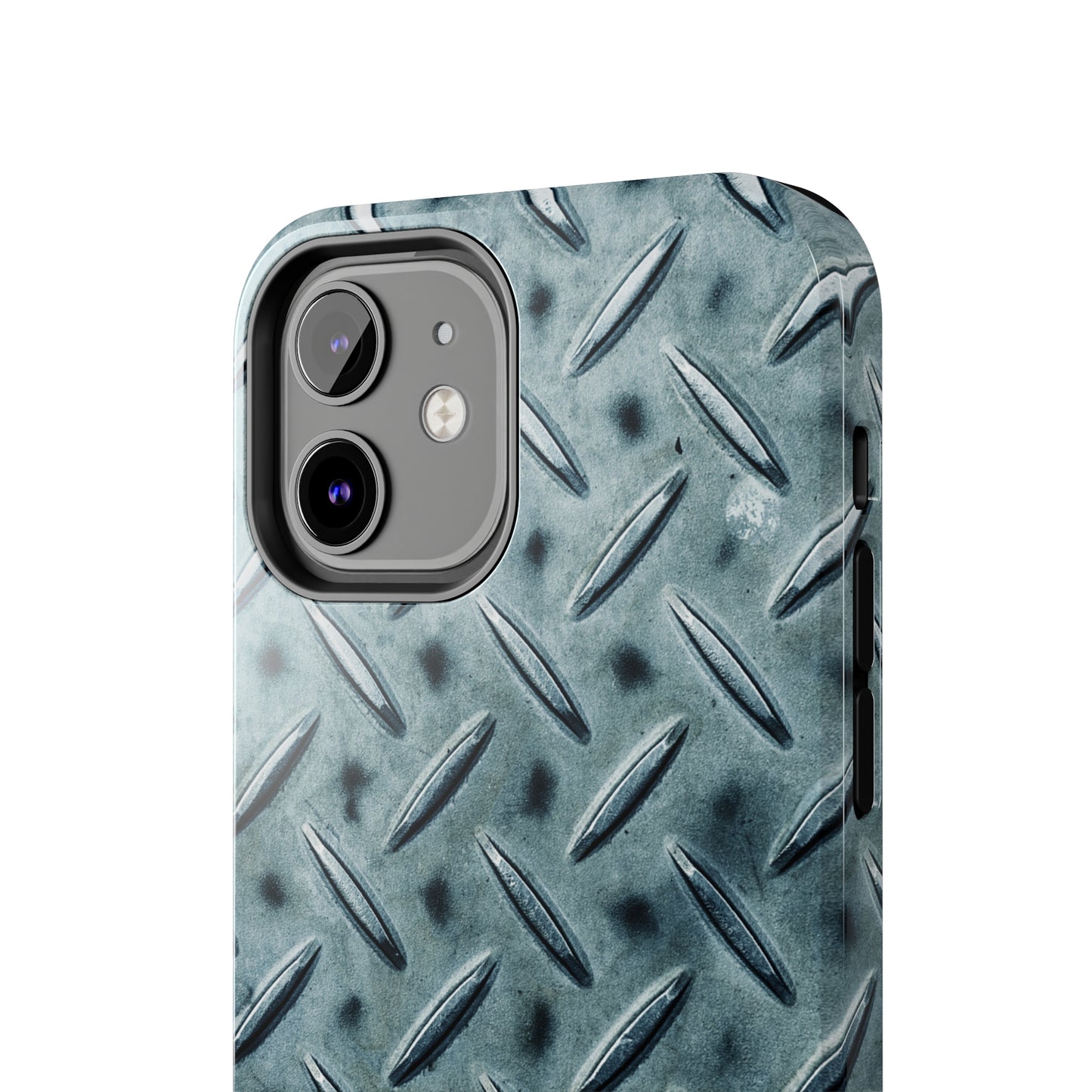 Blue Steel Diamond Plate Design Iphone Tough Phone Case