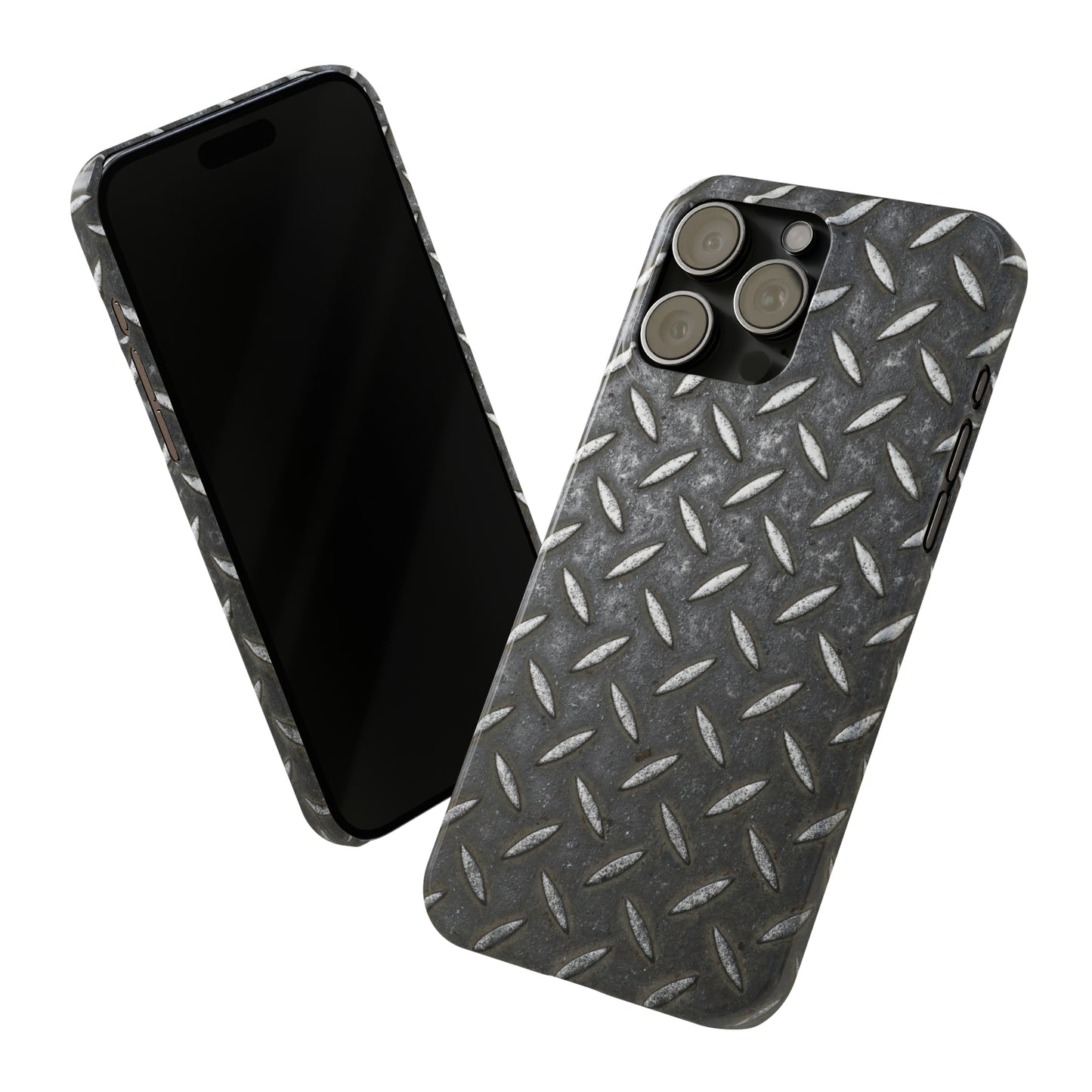 Steel Diamond Plate Design Iphone 15-12 Slim Phone Case