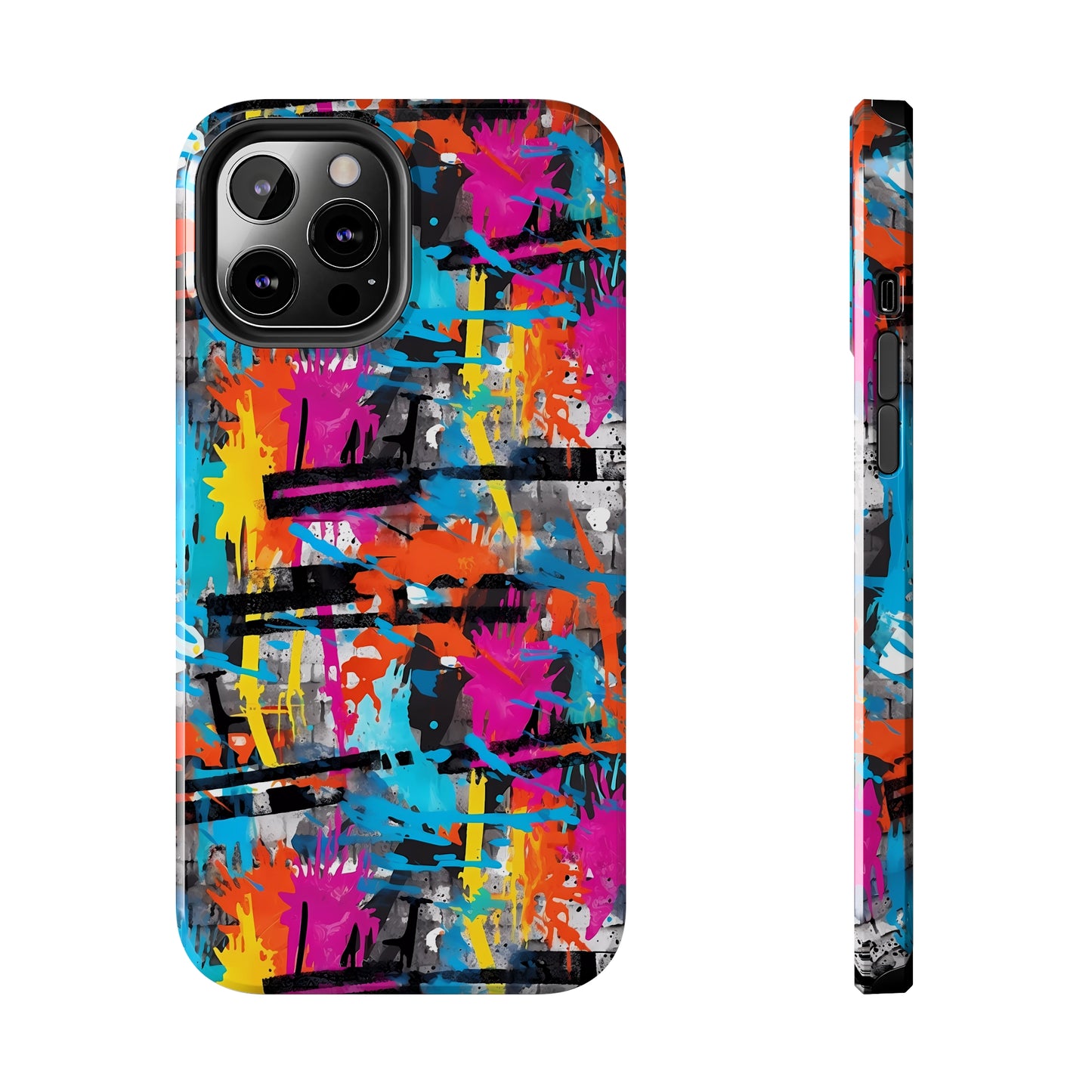 Rainbow Color Abstract Graffiti Design Iphone Tough Phone Case