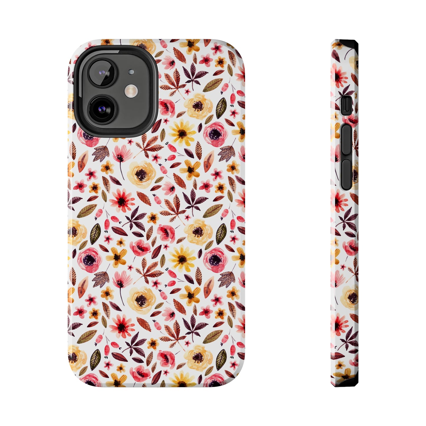 Pink & Yellow Spring Flowers Iphone Tough Phone Case