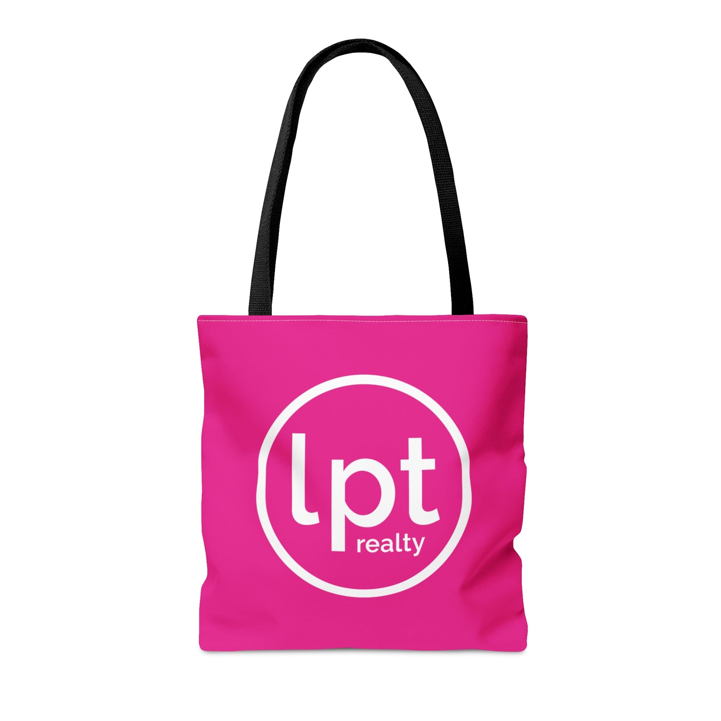 LPT Realty Logo White on Pink  - Canvas Tote 3 Sizes