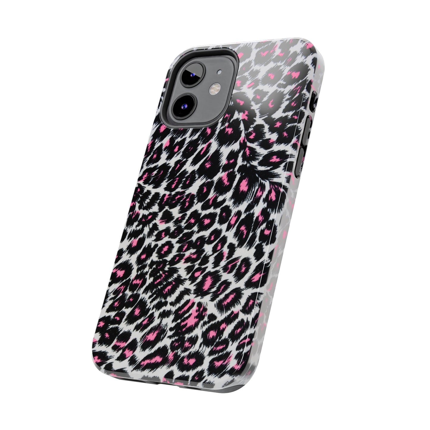 Fierce Femininity Pink and Black Leopard Print Iphone Tough Phone Case