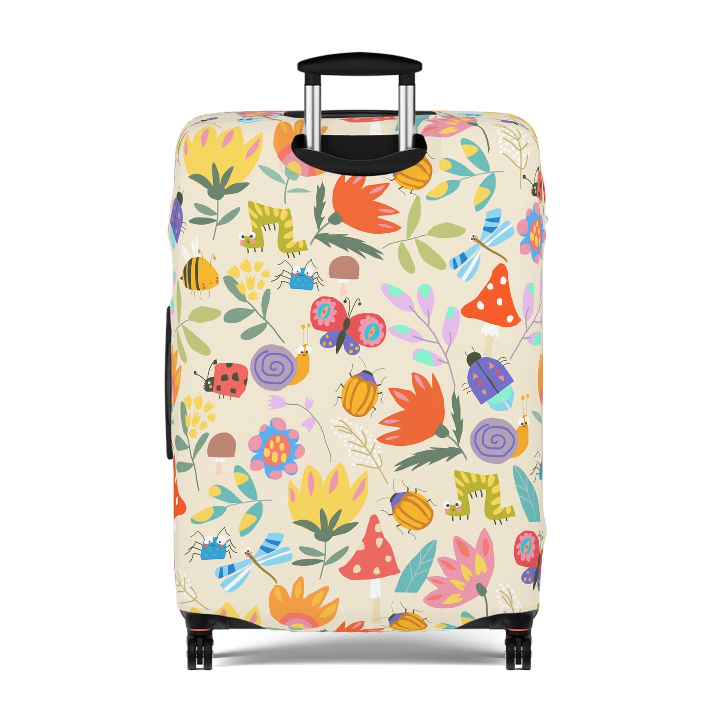 Kids Cartoon, Lady Bugs, Butterflies and Flowers  - Luggage Protector and Cover 3 Sizes