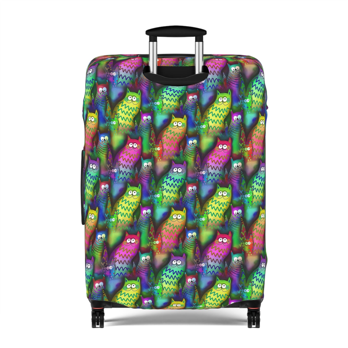 Neon Rainbow Cartoon Cats  - Luggage Protector and Cover 3 Sizes