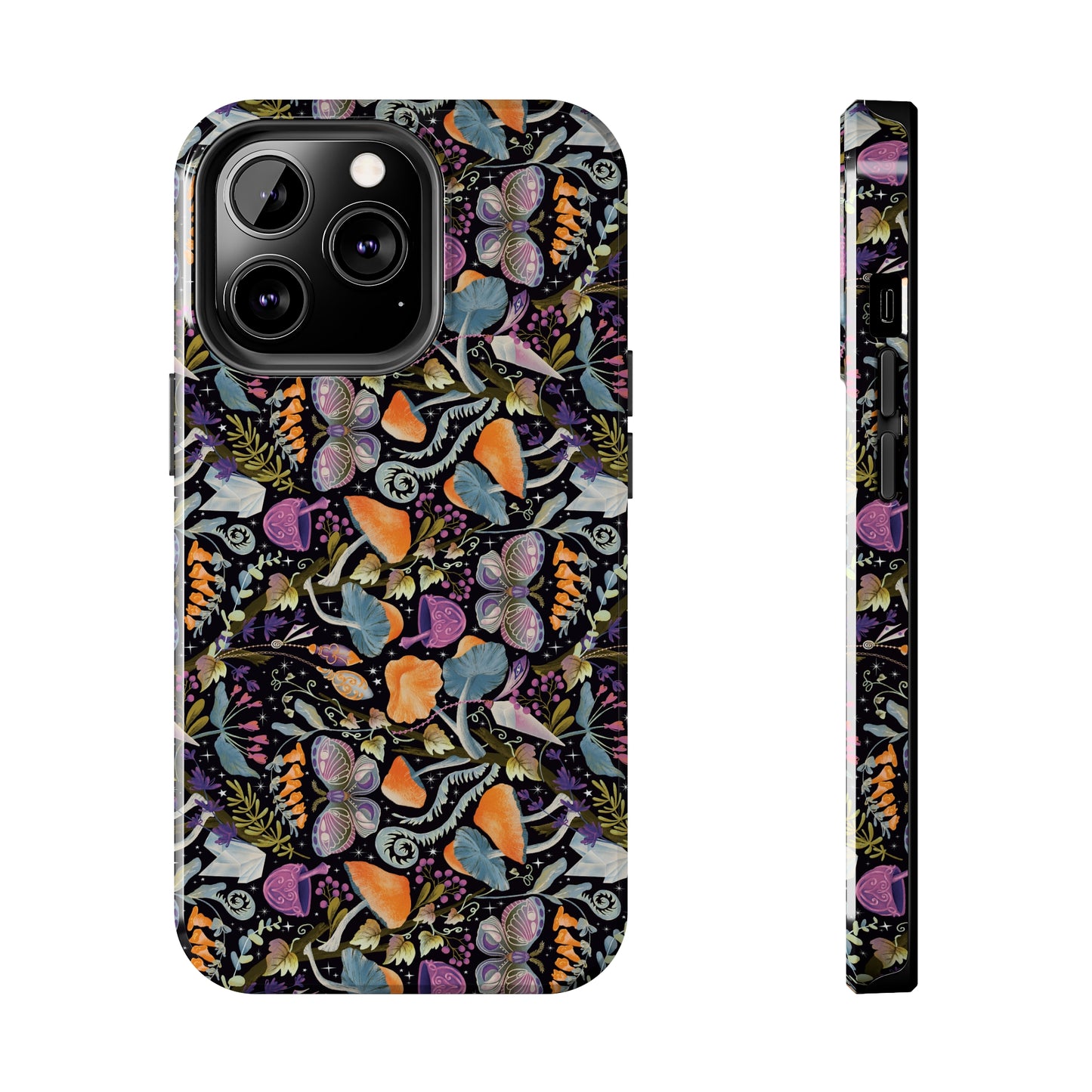 Whimsical Witches' Haven Mystical Garden of Mushrooms and Butterflies Iphone Tough Phone Case