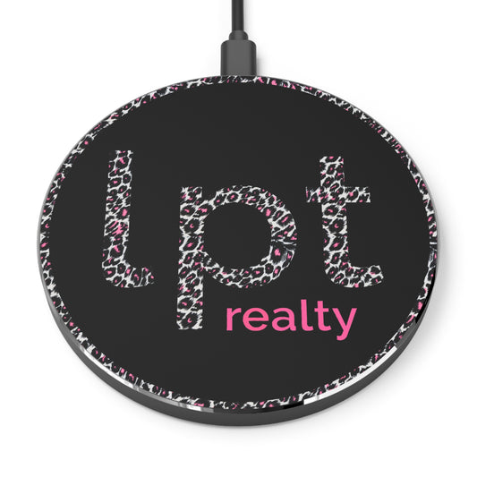 Wireless 10W Charger  - LPT Realty Logo Pink & Black Leopard Print