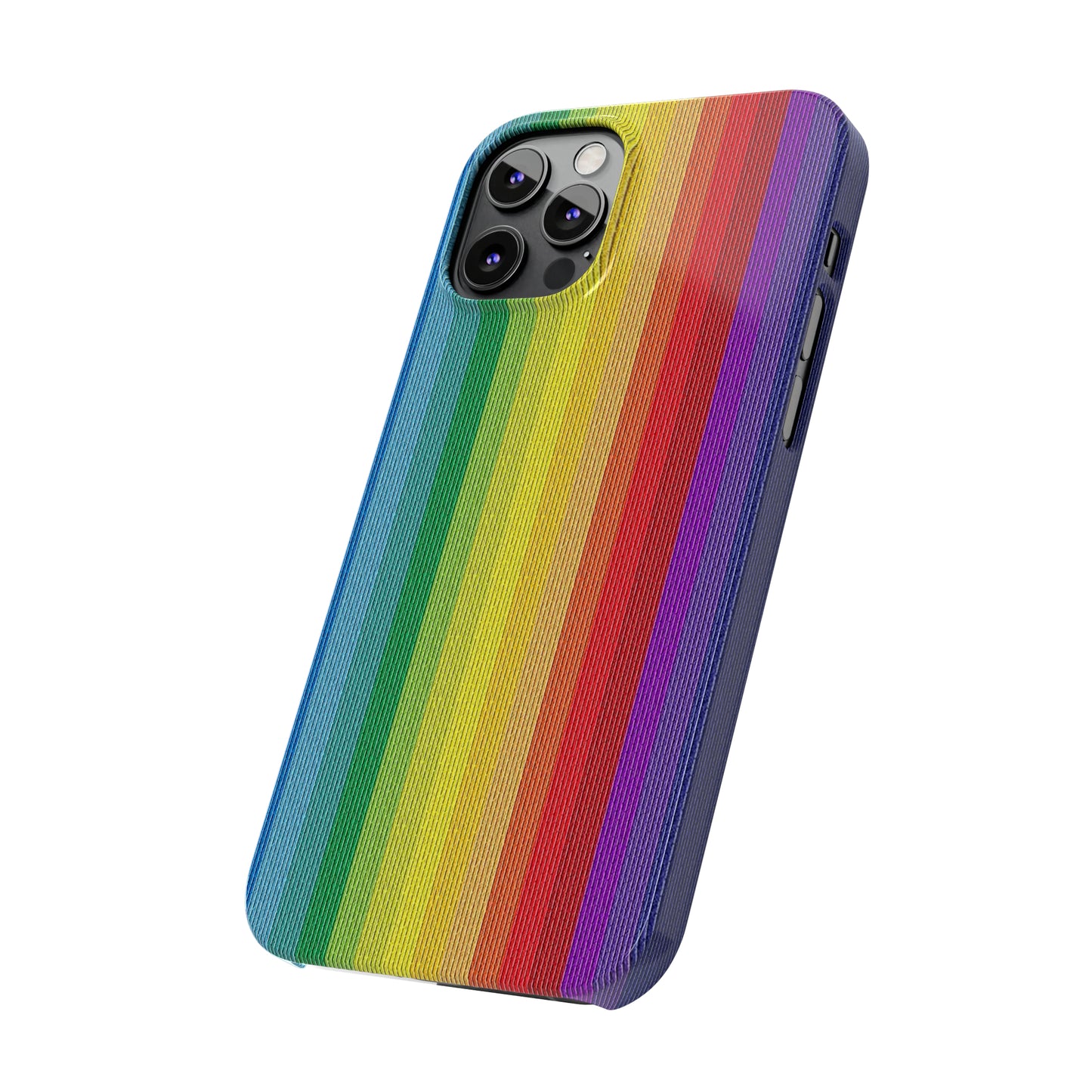 Rainbow Stripe Design Iphone 15-12 Slim Phone Case