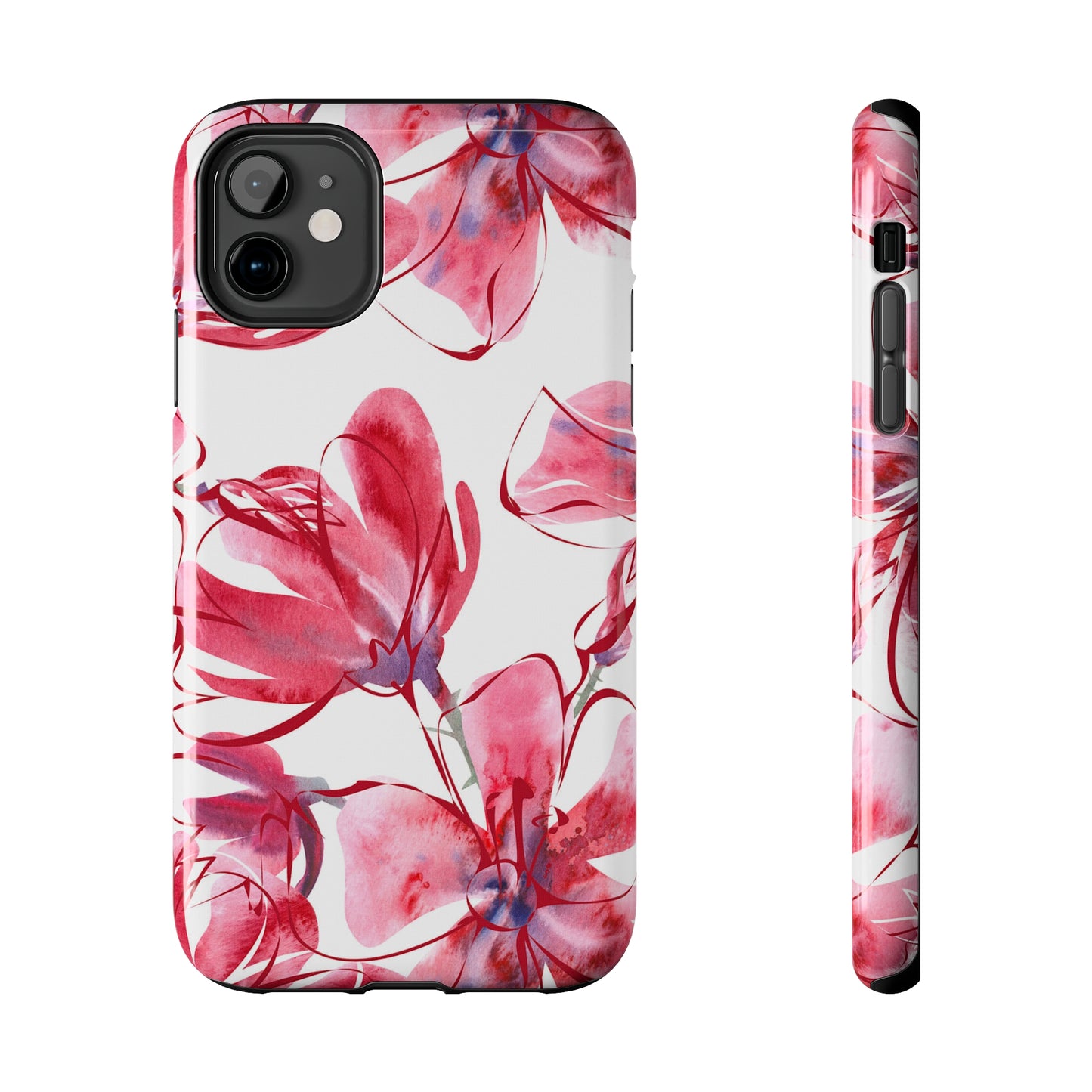 Large Pink Flower Iphone Tough Phone Case