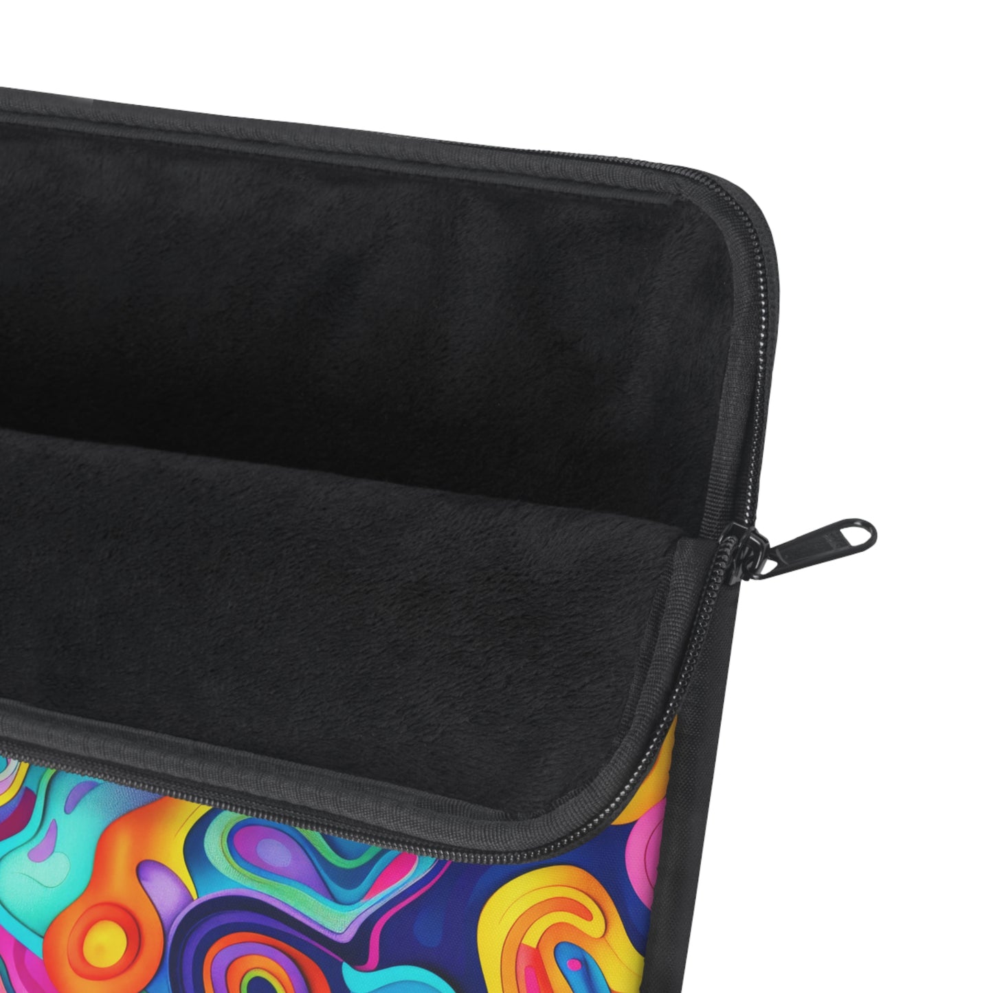 Vibrant Dreamscape of Psychedelic Paper Cut-Out Waves in Vivid Colors Laptop or Ipad Protective Sleeve 3 Sizes Available