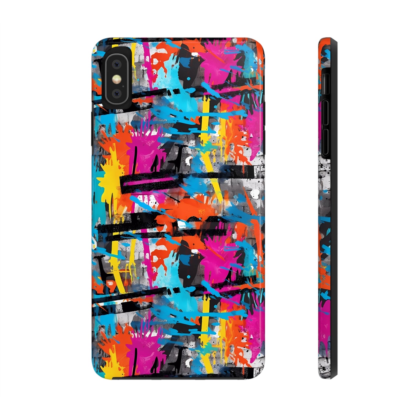 Rainbow Color Abstract Graffiti Design Iphone Tough Phone Case