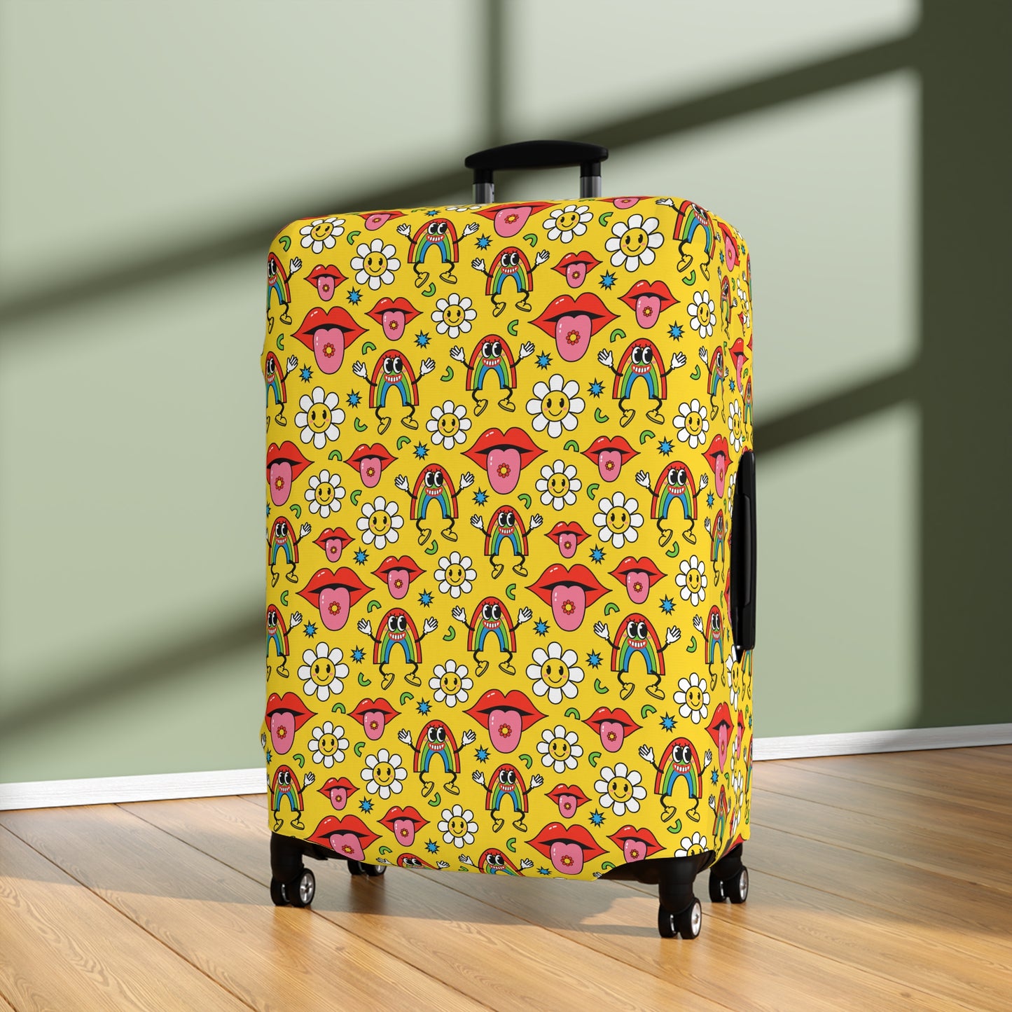 Kids Retro Rainbows and Daisies  - Luggage Protector and Cover 3 Sizes