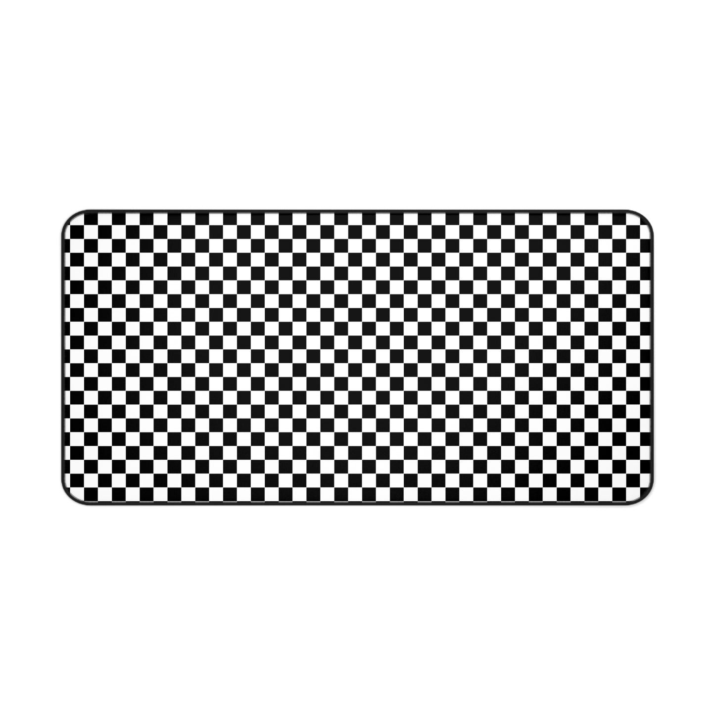 Speedway Style: Checkered Racing Pattern in Black and White Desk Mat Extended Gaming Mouse Pad 3 Sizes