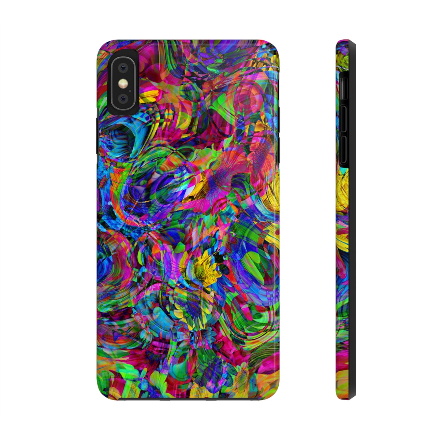 Rainbow Swirls Design Iphone Tough Phone Case