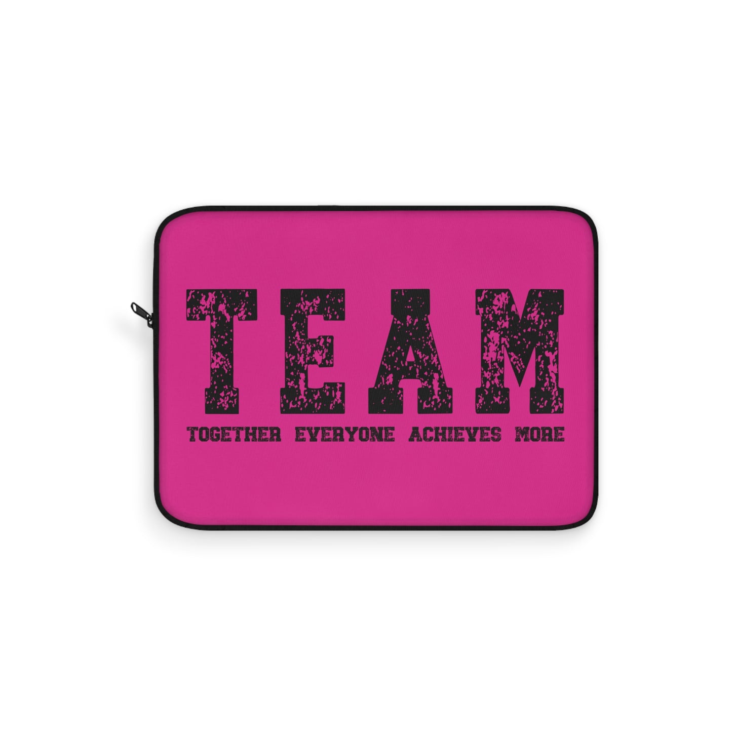 TEAM Together Everyone Achieves More Pink & Black Laptop or Ipad Protective Sleeve 3 Sizes