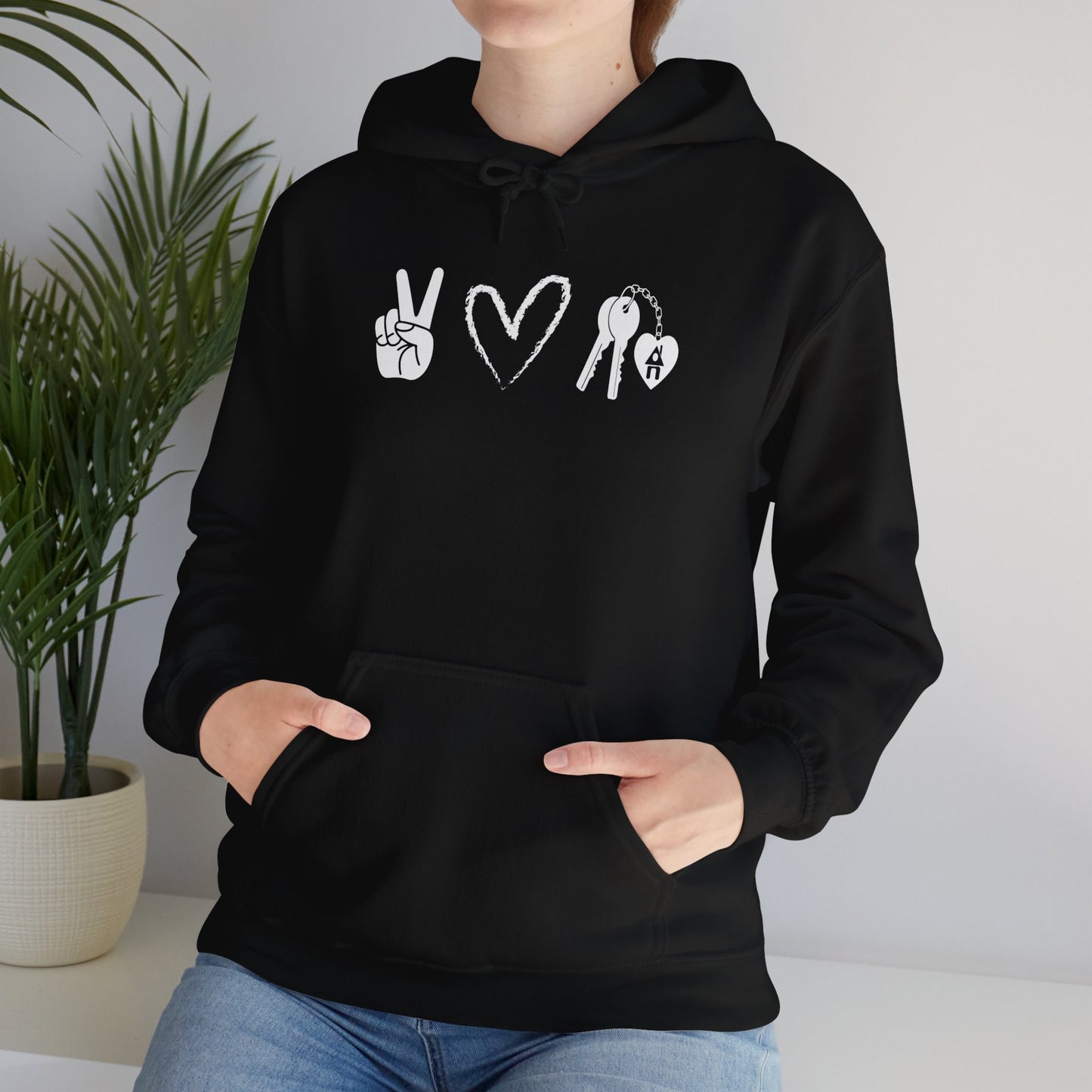 Peace, Love and Real Estate - Hooded Sweatshirt Unisex S-5XL