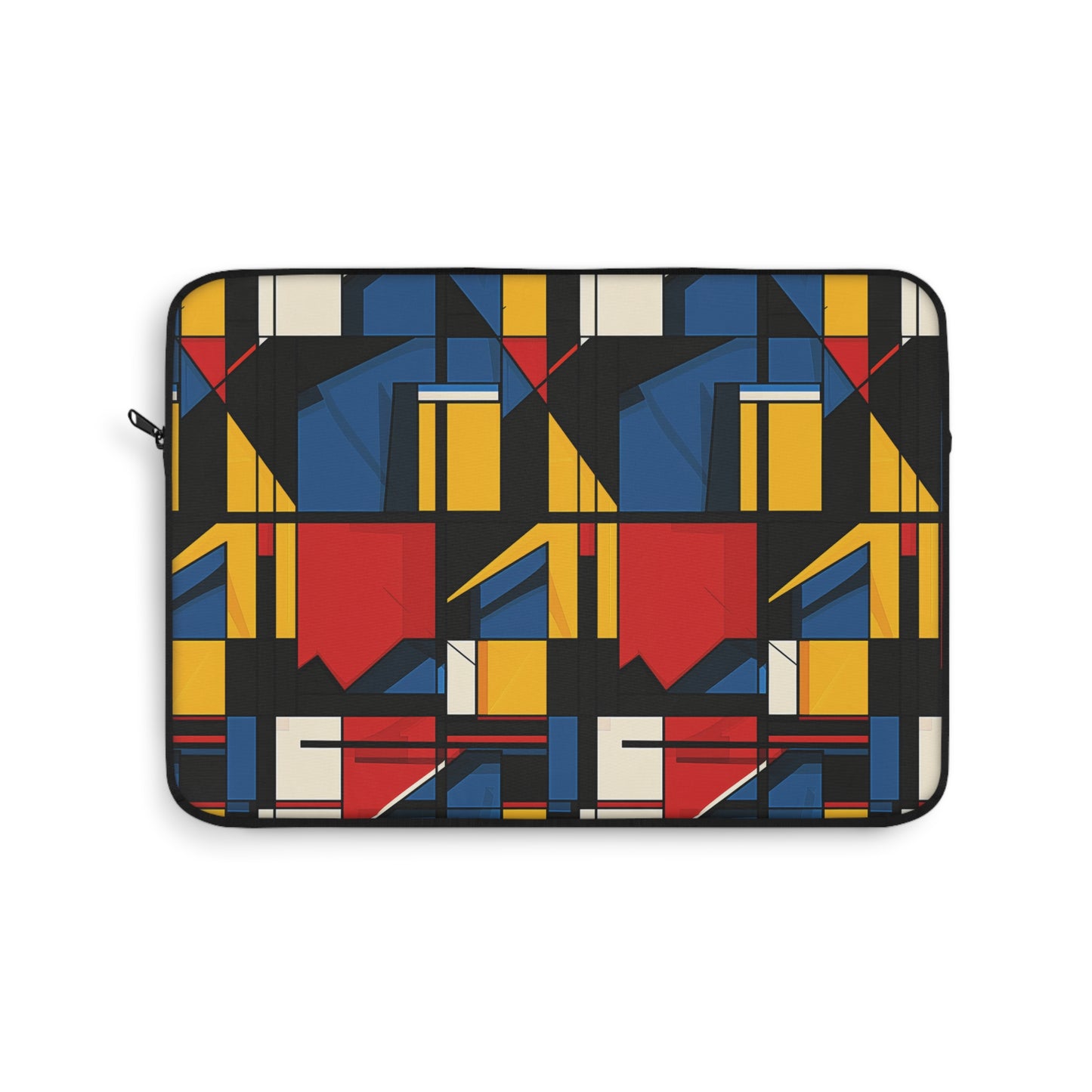 Mondrian-Inspired Bold Primary Colors and Black Lines Abstract Laptop or Ipad Protective Sleeve 3 Sizes Available