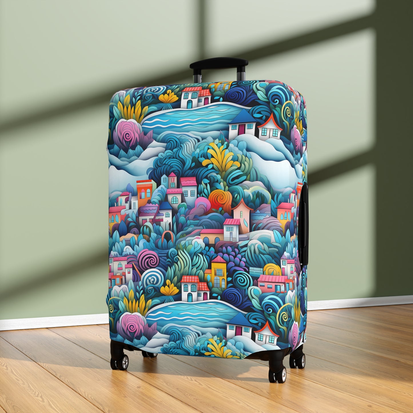 Coastal Charm Houses Inspired by South Carolina's Seaside  - Luggage Protector and Cover 3 Sizes