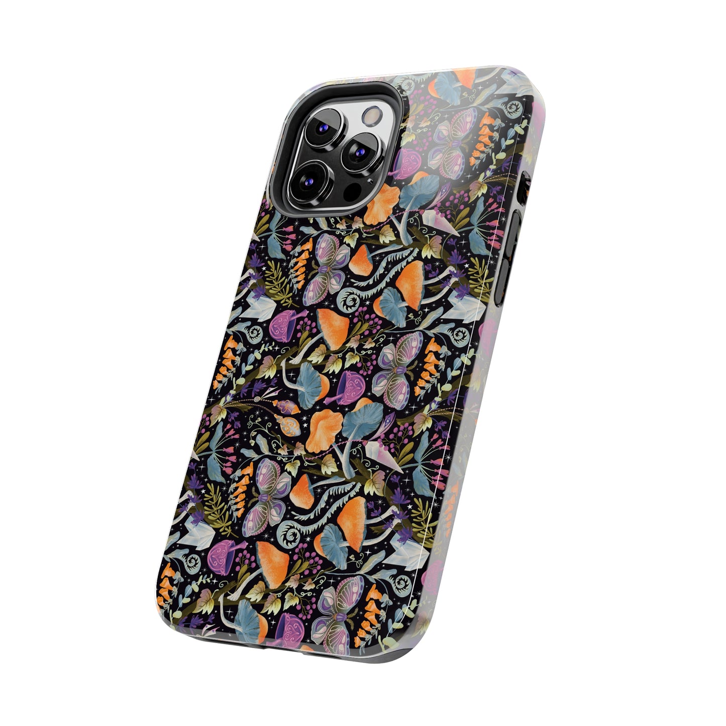 Whimsical Witches' Haven Mystical Garden of Mushrooms and Butterflies Iphone Tough Phone Case