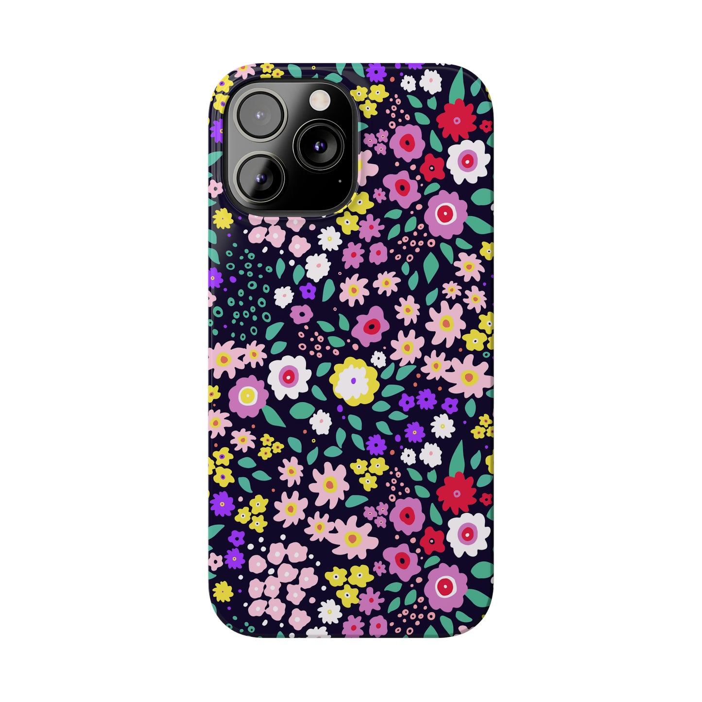 Tiny Colorful Flowers Iphone 15-12 Slim Phone Case