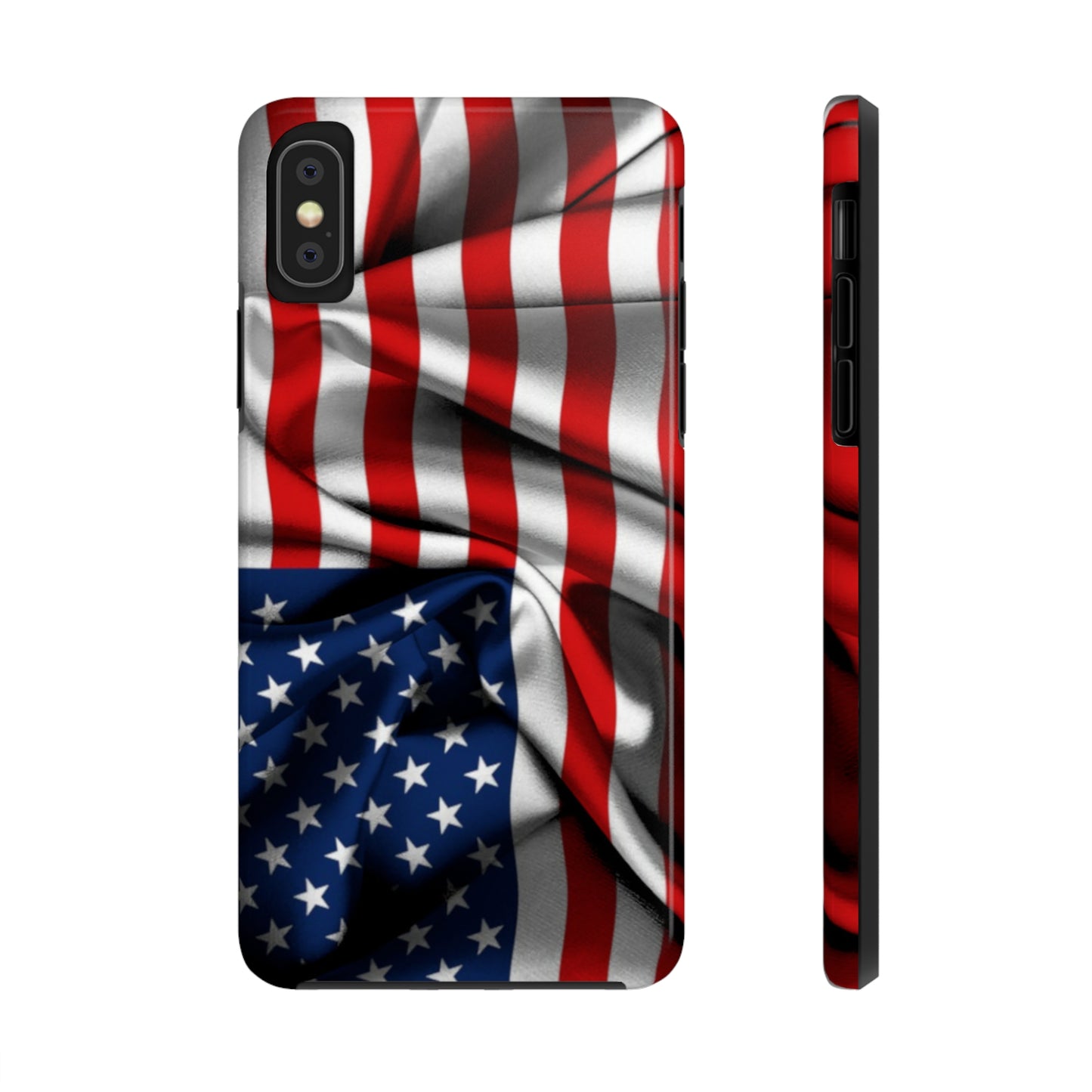 Proudly Unfurling: The American Flag Waves in Patriotic Splendor Iphone Tough Phone Case