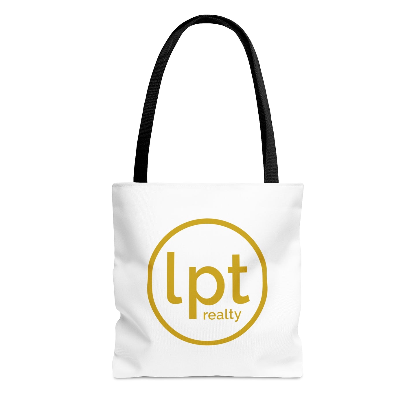 LPT Realty Logo's on Both Sides in Gold - Canvas Tote 3 Sizes