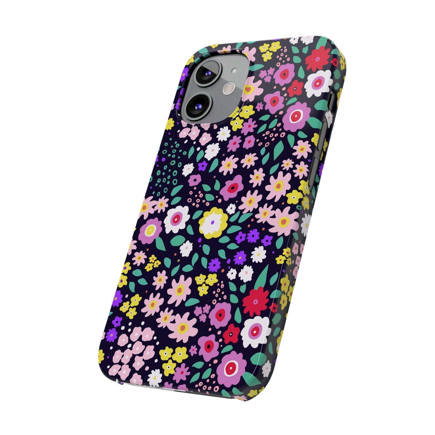 Tiny Colorful Flowers Iphone 15-12 Slim Phone Case