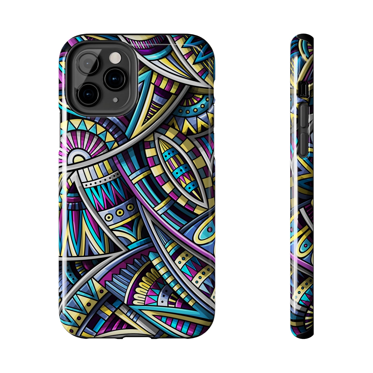 Tribal Colorful Abstract Design Iphone Tough Phone Case