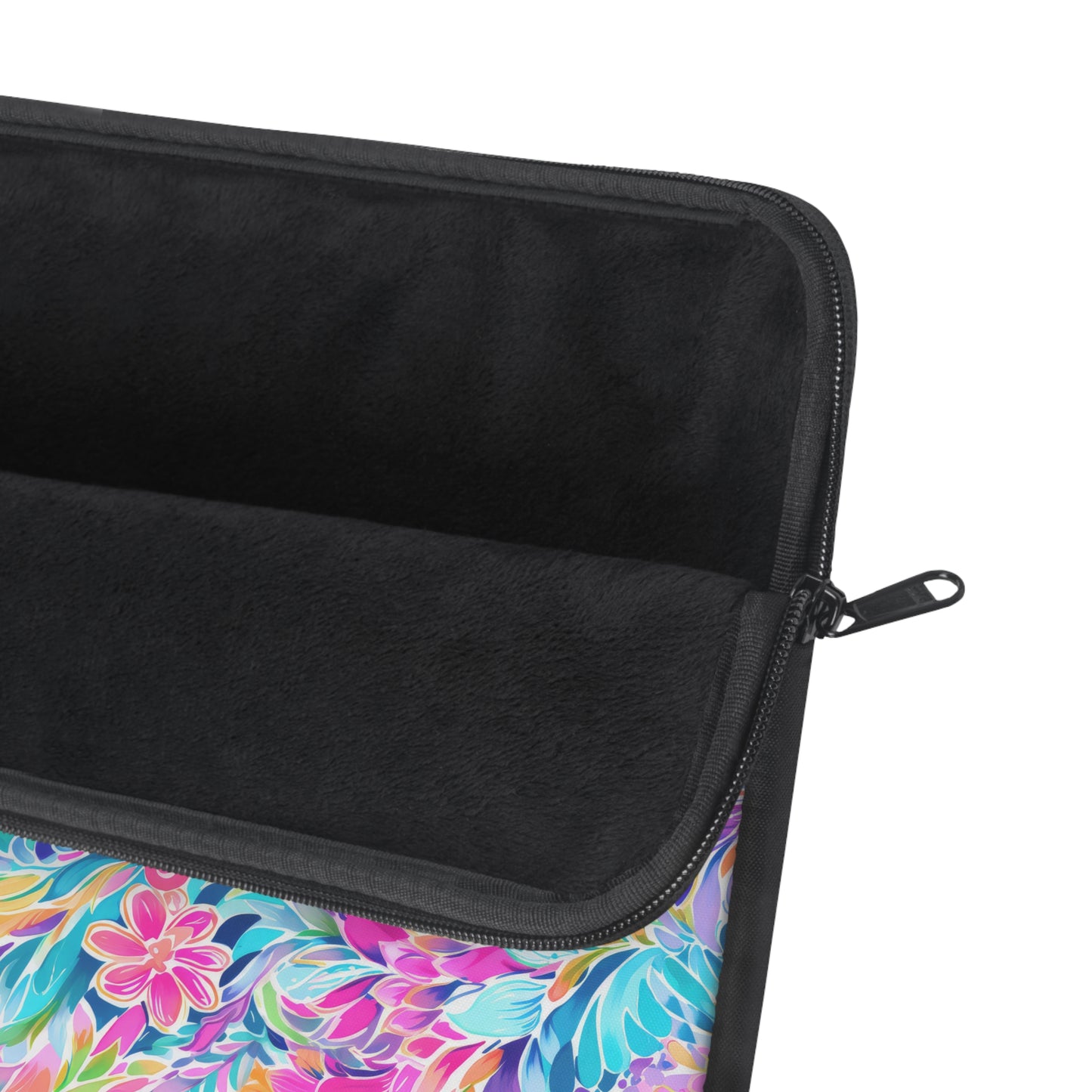 Tropical Prism: Rainbow Watercolor Flowers in Full Bloom Laptop or Ipad Protective Sleeve 3 Sizes Available