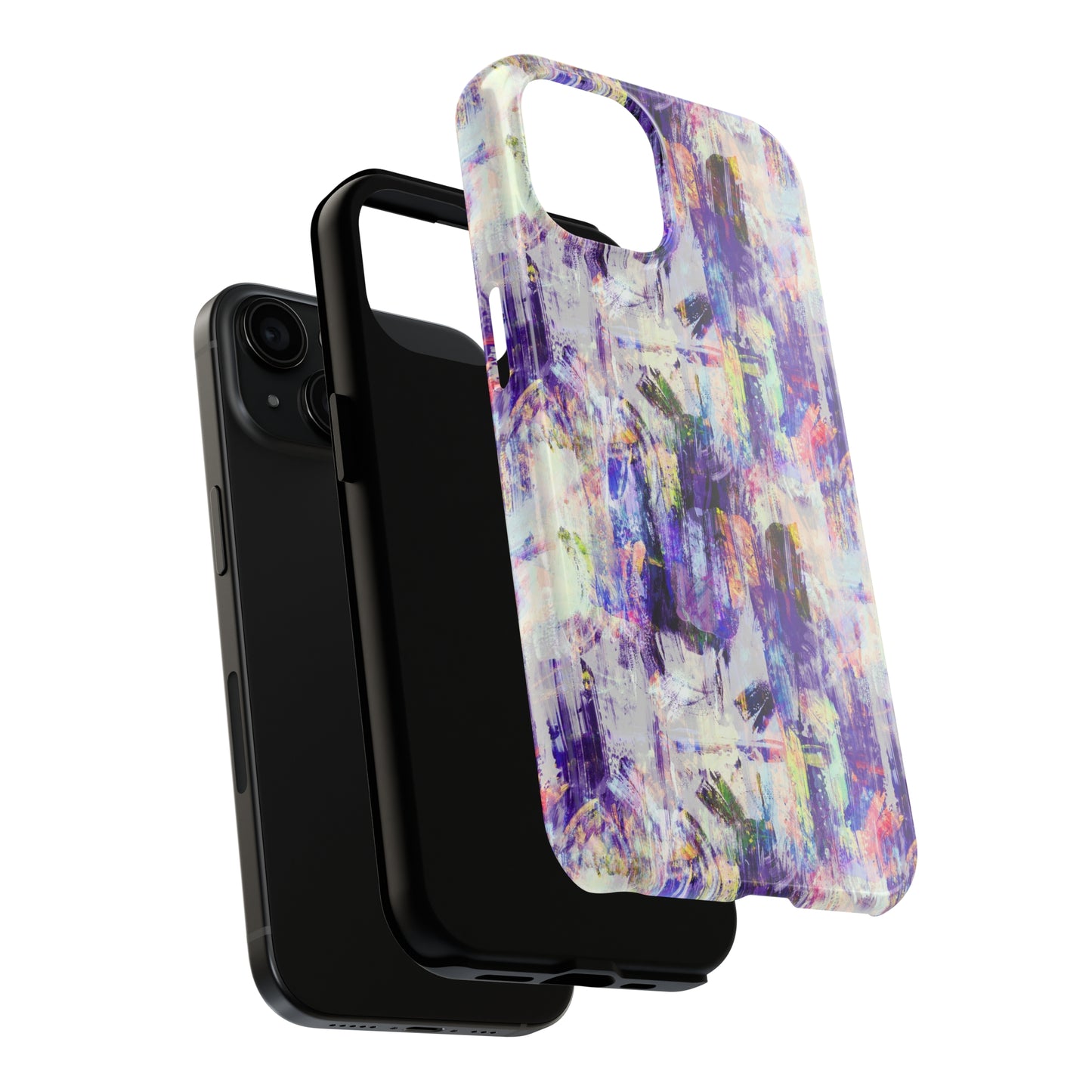 Purple Spring Painted Abstract Iphone Tough Phone Case