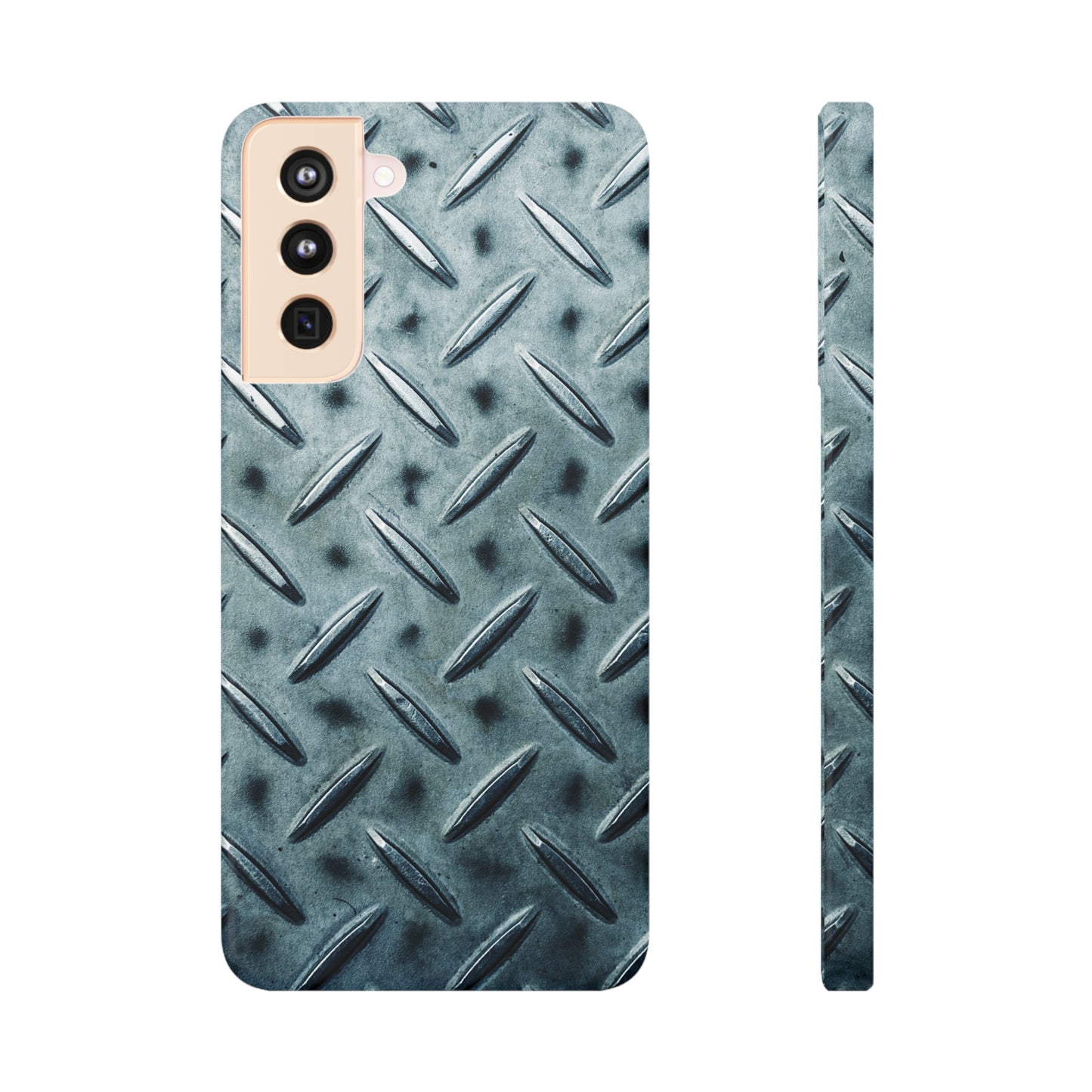 Blue Steel Diamond Plate Design Samsung Slim Cases