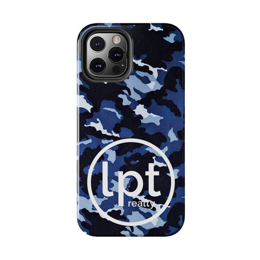 LPT Realty Logo -  Navy Blue Camouflage Iphone Tough Phone Case