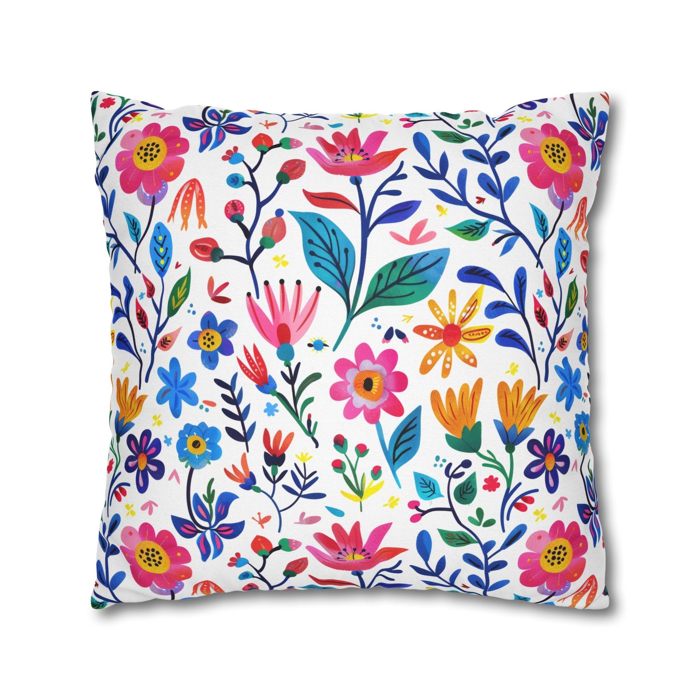 Blossoming Beauties: Charming Floral Blooms to Welcome Spring Spun Polyester Square Pillowcase 4 Sizes