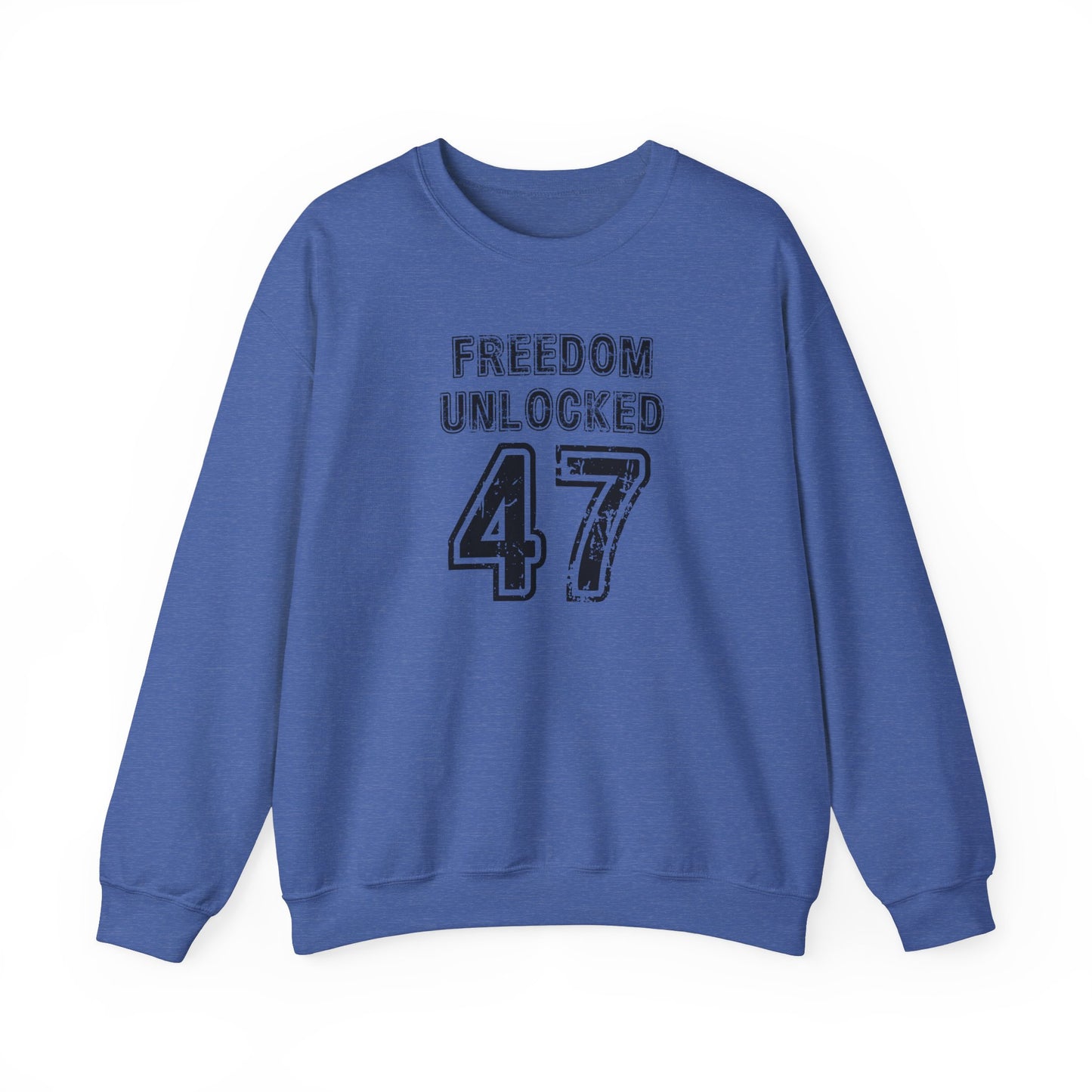 Freedom Unlock 47 in Black Crewneck Sweatshirt Unisex S-5XL