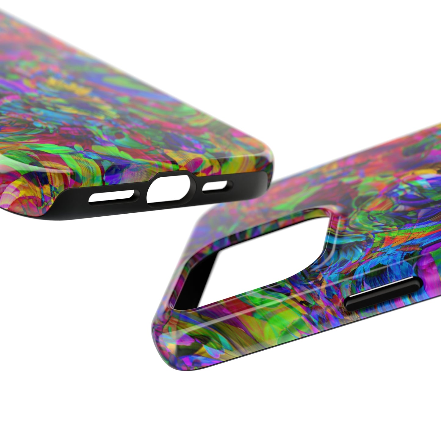 Rainbow Swirls Design Iphone Tough Phone Case