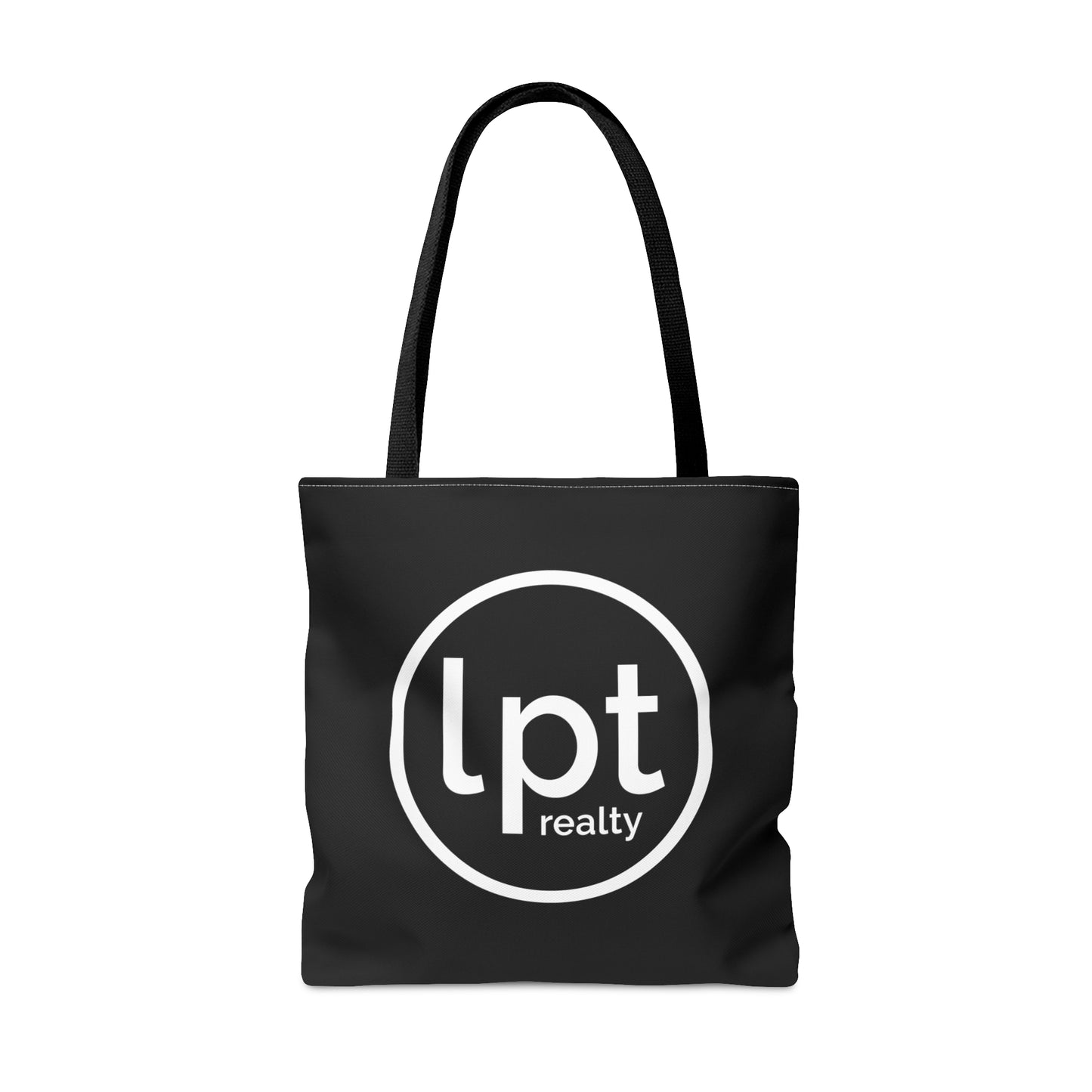 LPT Realty Logo White on Black - Canvas Tote 3 Sizes