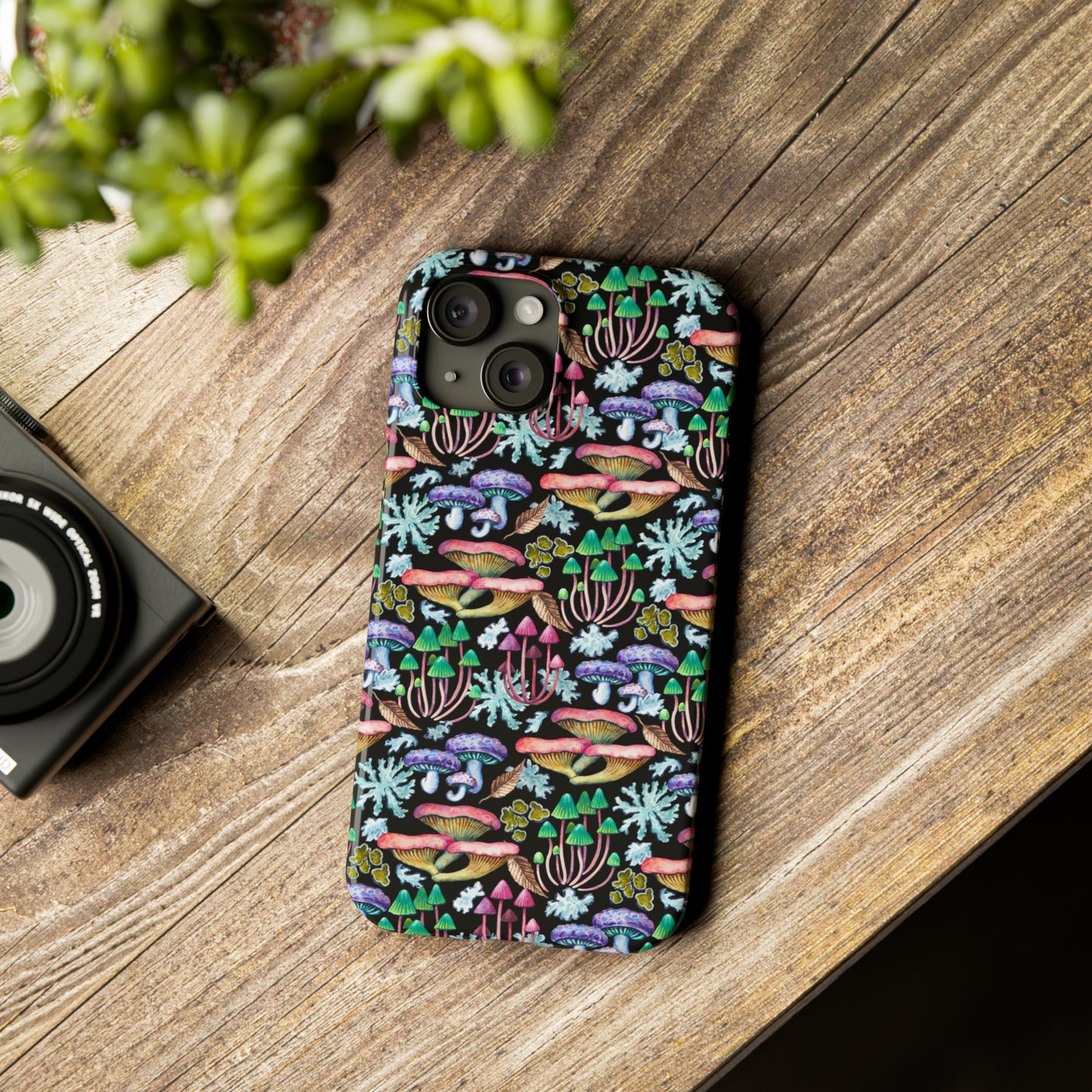 Mushroom Garden Design Iphone 15-12 Slim Phone Case