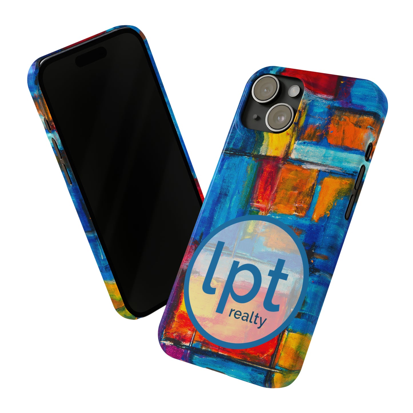 LPT Realty Logo -  Rainbow Abstract Painting Iphone 15-12 Slim Phone Case