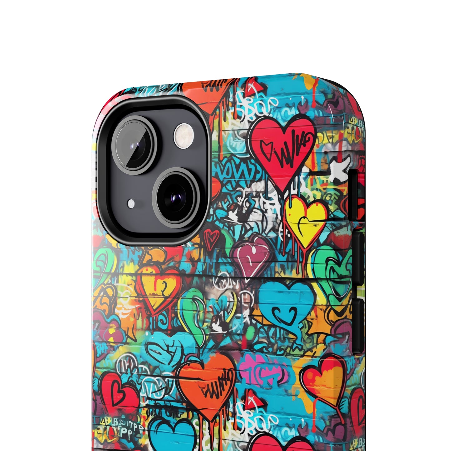 Street Art Graffiti Hearts Design Iphone Tough Phone Case