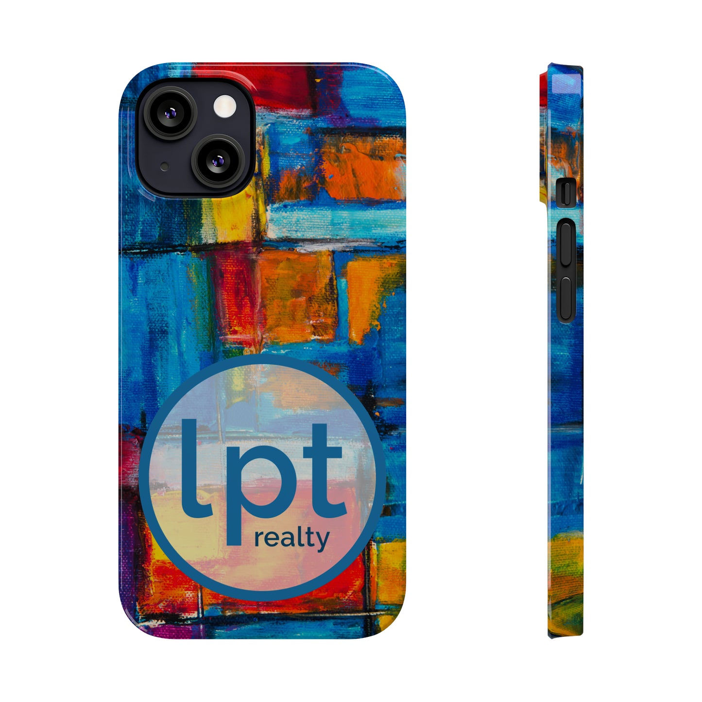 LPT Realty Logo -  Rainbow Abstract Painting Iphone 15-12 Slim Phone Case