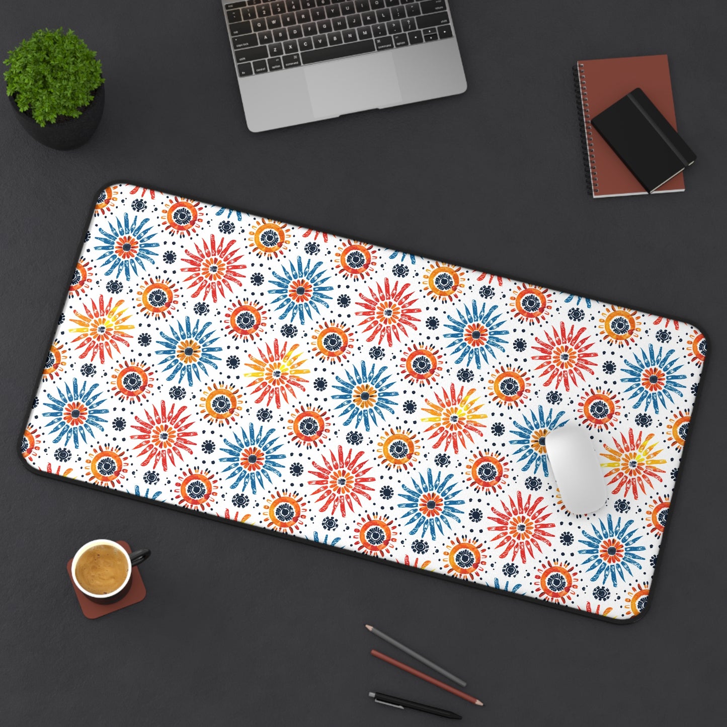 Sunny Burst of Sunflowers in Vibrant Colors Extended Gaming Mouse Pad  Desk Mat  - 3 Sizes