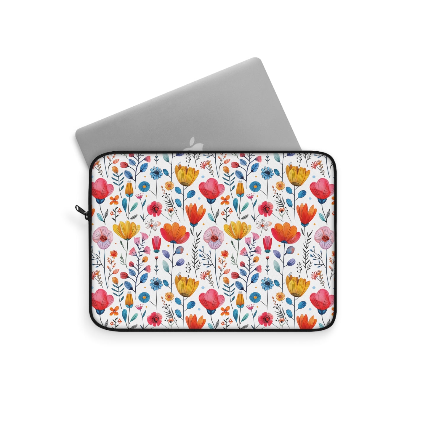 Vibrant Spring Blooms in a Kaleidoscope of Colors Laptop or Ipad Protective Sleeve 3 Sizes Available