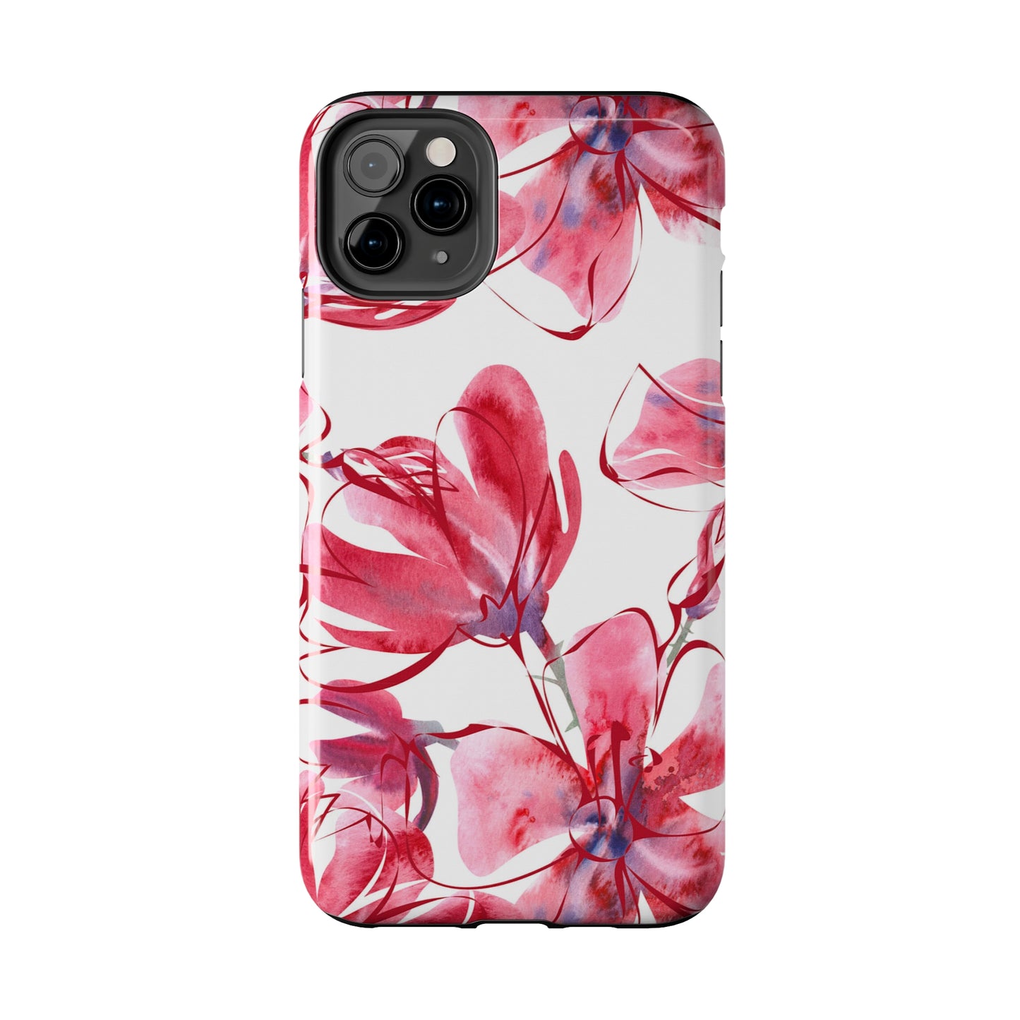 Large Pink Flower Iphone Tough Phone Case